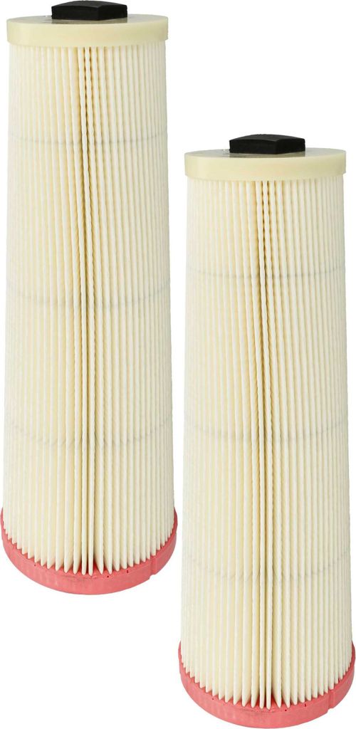 vhbw 2x Staubsaugerfilter kompatibel mit Dustcontrol DC 2800, 1800, 2900 eco Staubsauger - HEPA-Filter Orange Weiß