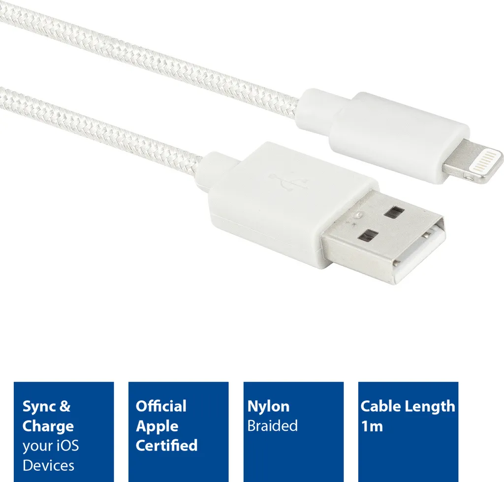 Câble de Charge iPhone Lightning MFI ACT AC3092 Synchronisation USB - 4