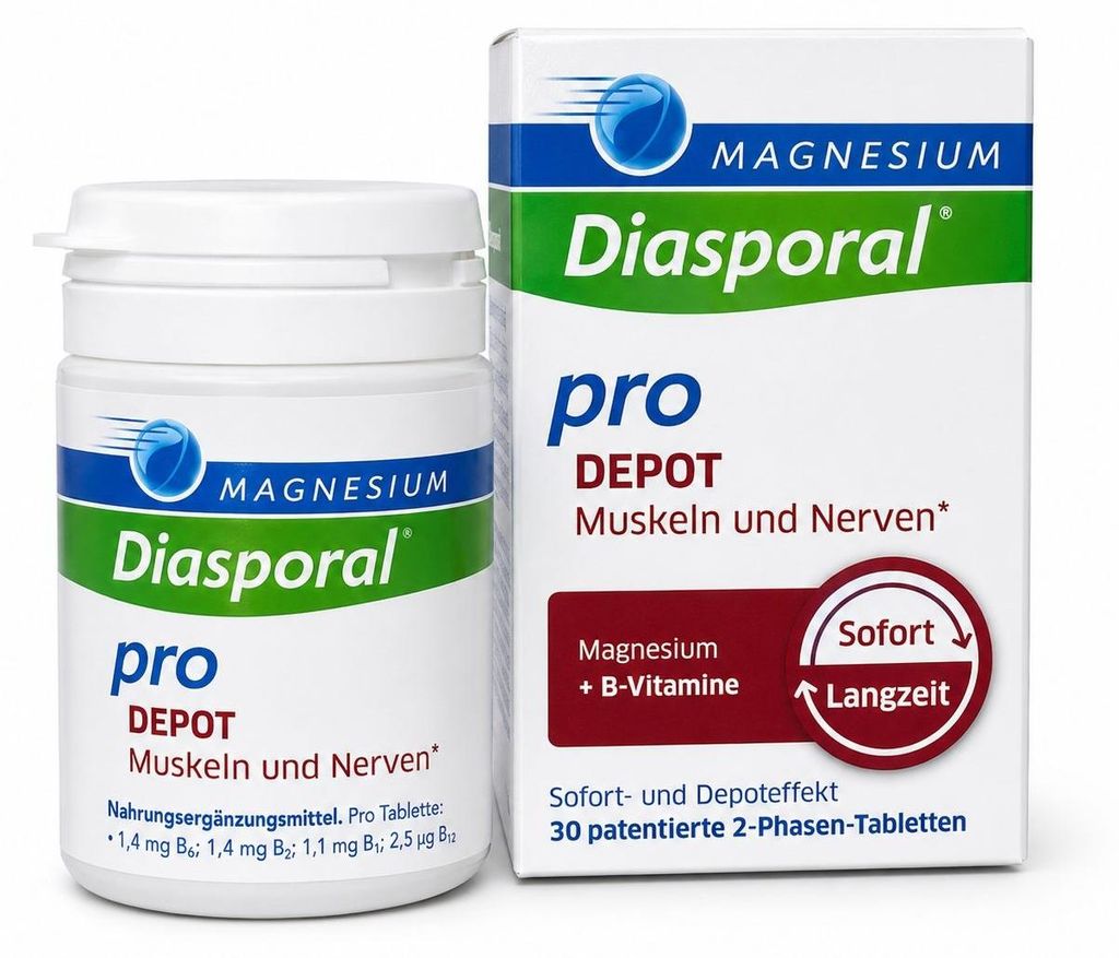 Magnesium-Diasporal Pro Depot tablety pro svaly a nervy, 30 Obrázek produktu 