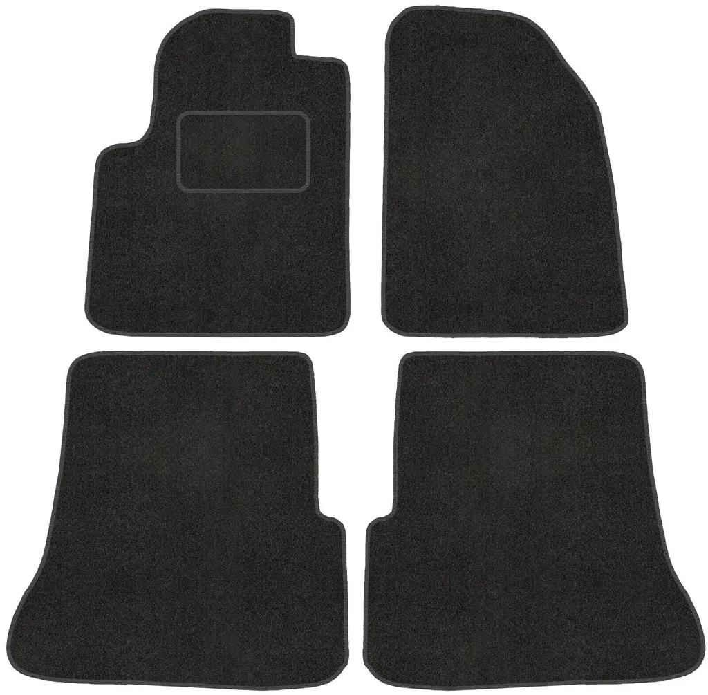 Set Tappetini Su Misura Mazda 626 GE 1992-97 | Velours Nero Cuciture Blu