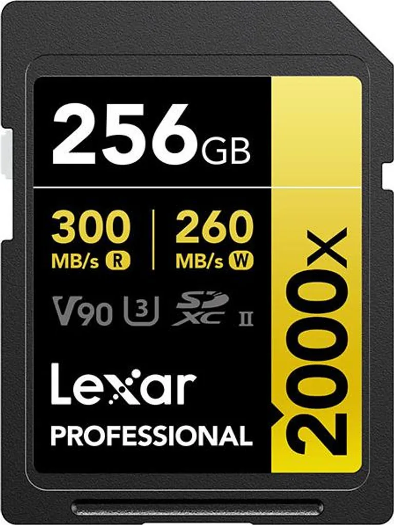 Carte Mémoire SDXC Lexar Pro 256 Go UHS-II 300 Mo/s Haute Performance
