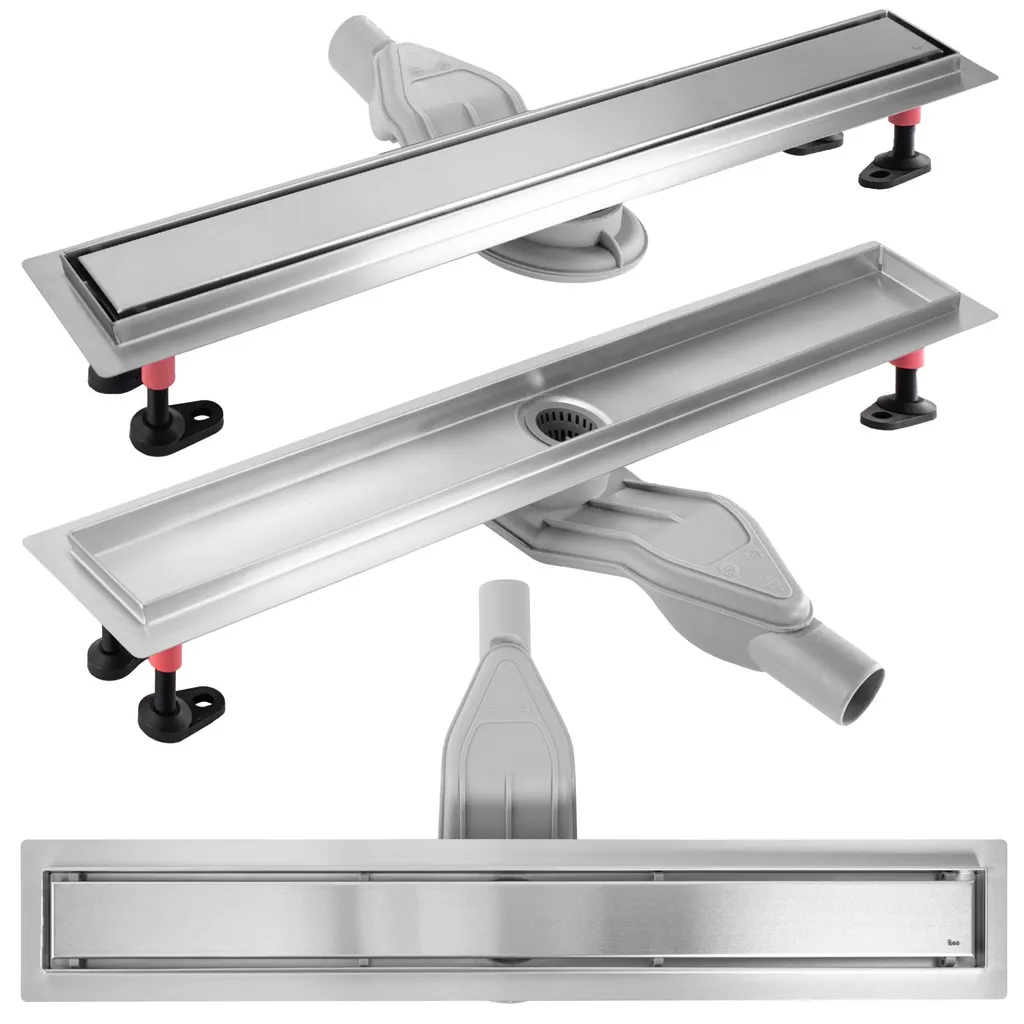 Canalina Doccia Rea NEOX 600 Nickel - Scarico Sifonato AISI 304