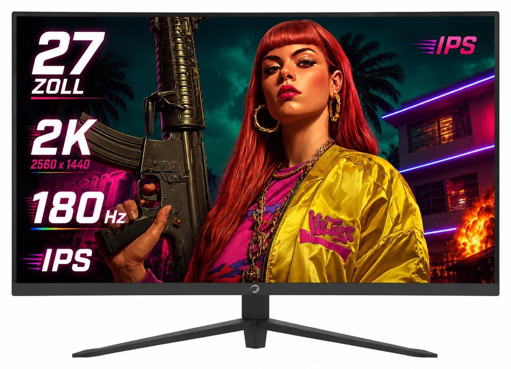 GAMEPOWER Sonic T80 27 Zoll Gaming Monitor 2K 1440P IPS Produktbild  KI-generiertes Bild