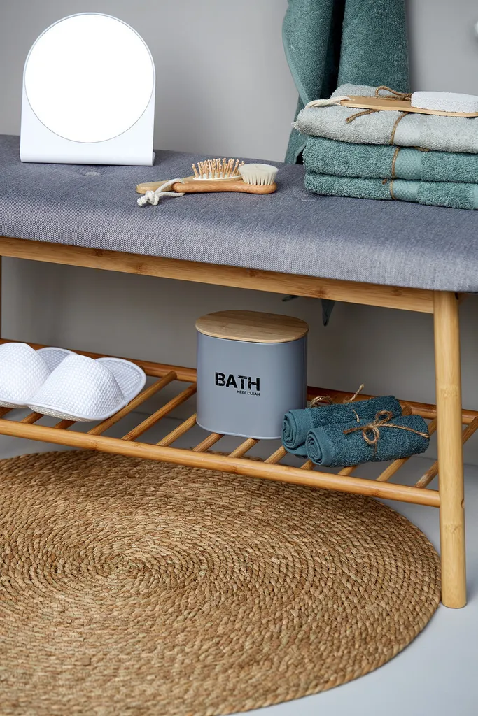 WENKO Bahari Banc de Siège avec Coussin en Bambou pour Chaussures - 7