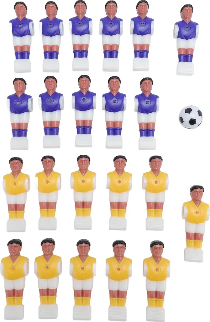 Lot de Joueurs de Foot de Table Résistants - 22 Pièces avec Ballon Inclus