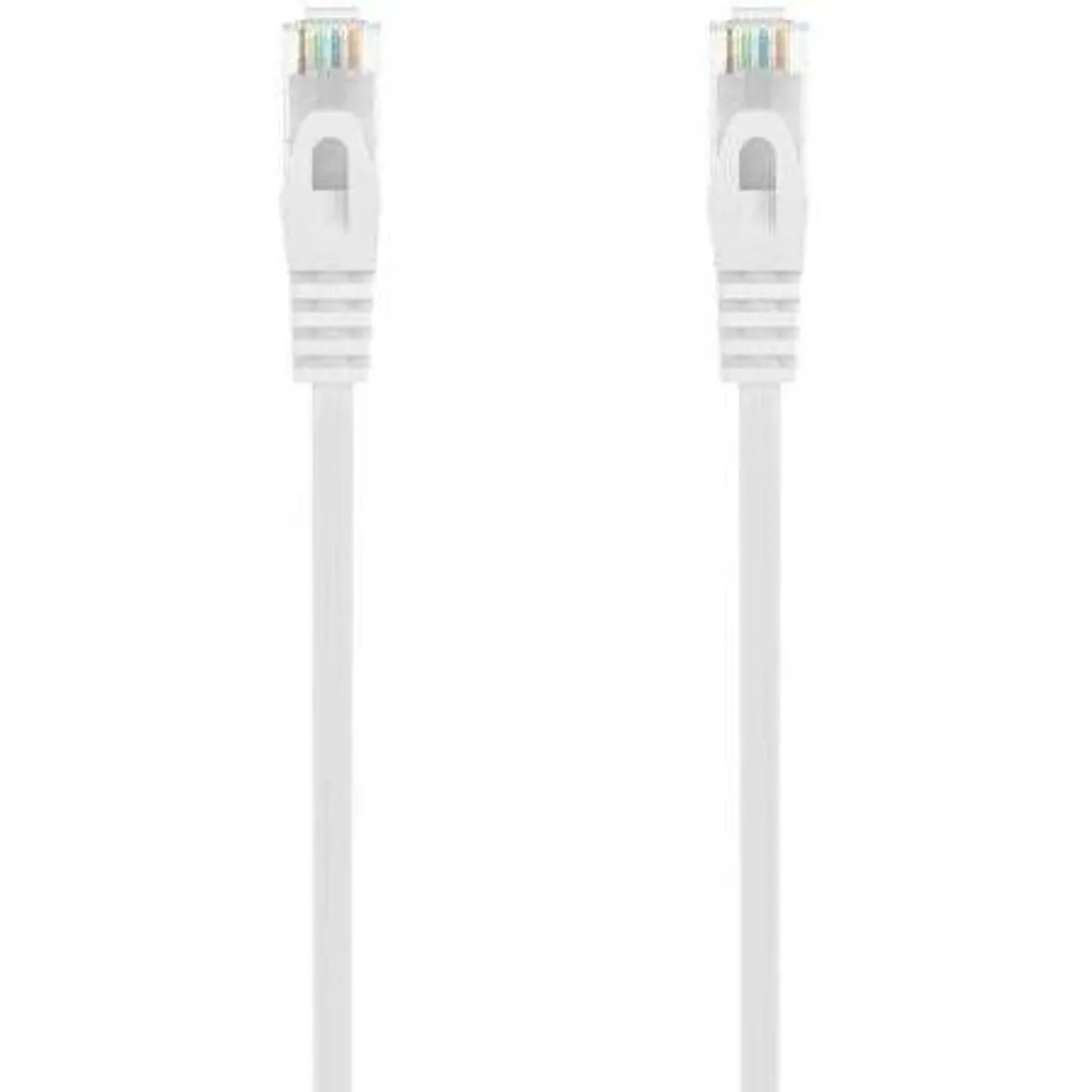 Câble Ethernet Cat 6A LSZH 30cm Blanc Aisens AWG24 UTP pour Débit 10 Gbps