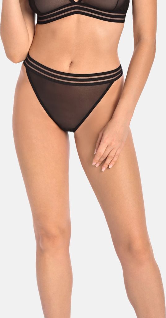 Teyli Damen-Slips mit Zierstreifen Olivia Female 3142 schwarz XS