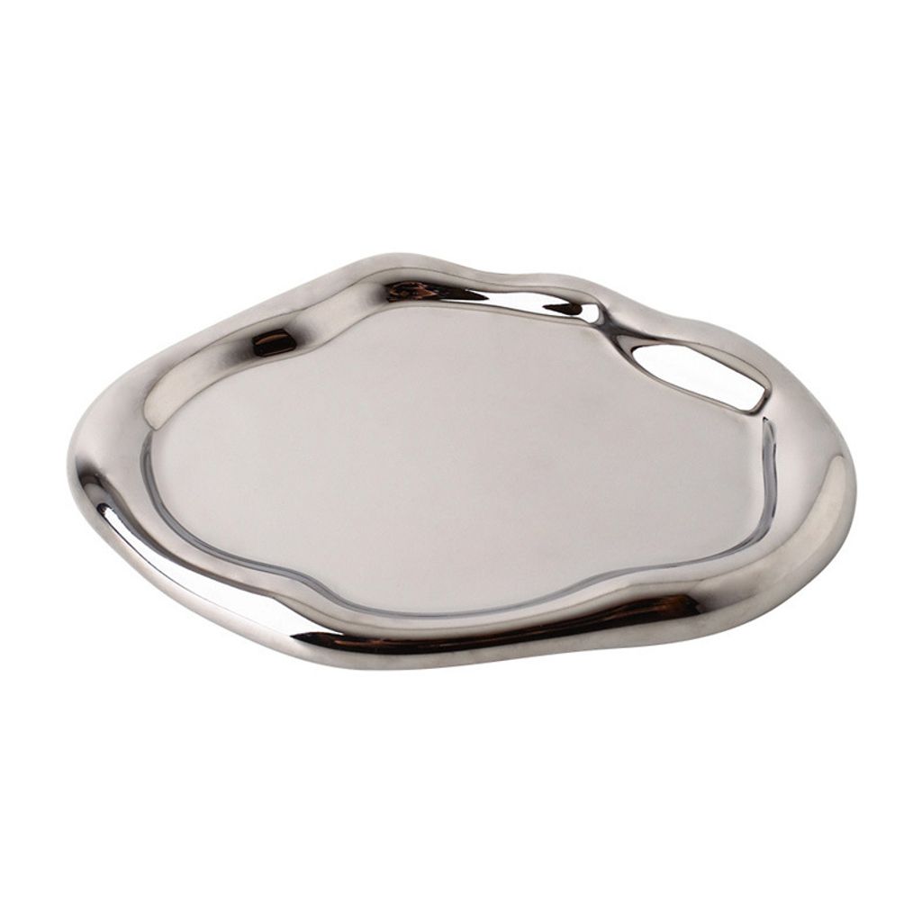 Leichte, Keramikdekorationen, versilberte runde Aufbewahrungsboxen für Schmuck und Make-up, dekorative Teller für Kerzentabletts, Dekorationen(...