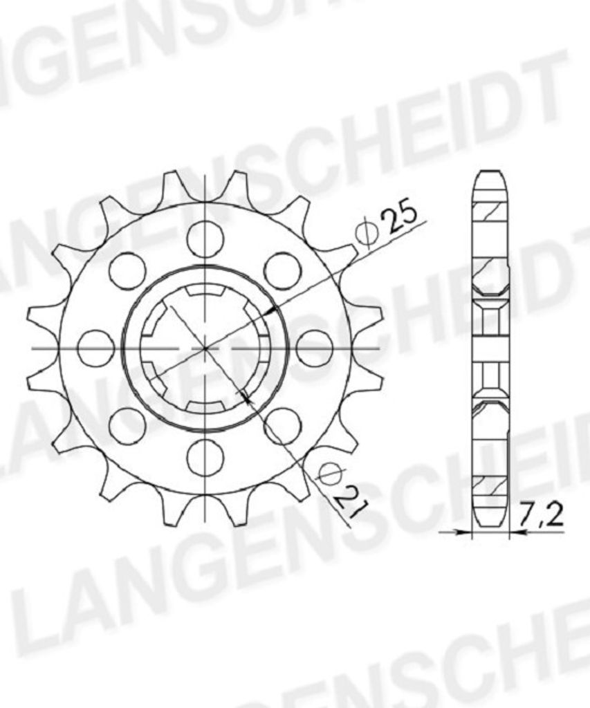 Ritzel Supersprox 428 - 14Z CST-573:14|grobverzahnt 21,0/25,0