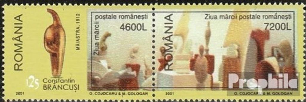 Briefmarken Rumänien 2001 Mi 5550-5551 Paar (kompl.Ausg.) postfrisch Tag der Briefmarke
