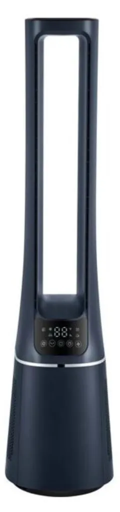 Ventilateur purificateur air WiFi bleu foncé contre allergies et chaud
