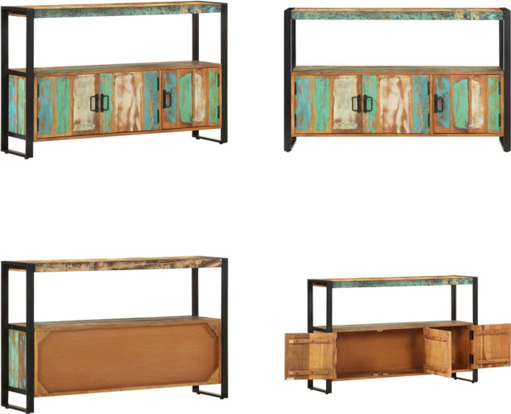 vidaXL Sideboard 120x30x75 cm Altholz Massiv - Sideboard - Sideboards - Beistelltisch - Beistelltische