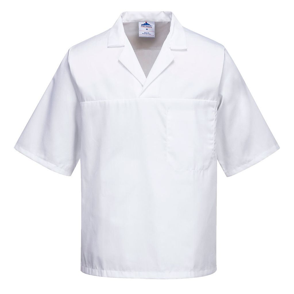 Portwest 2209 Bäckerhemd, Kurzarm White Gr. XL