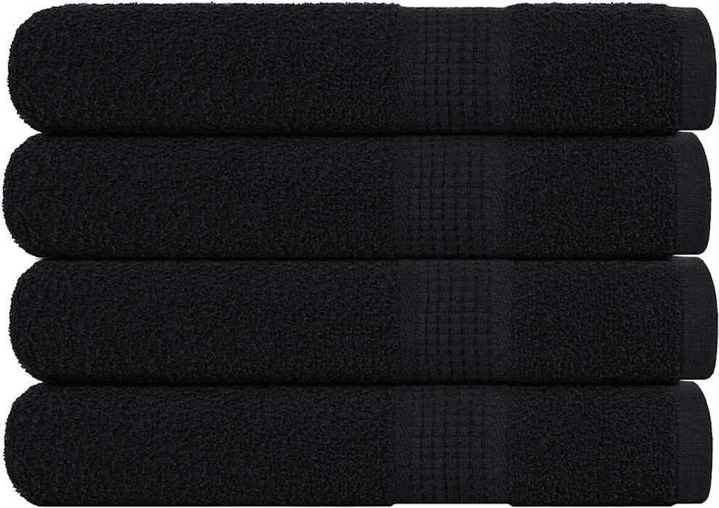 Saunatücher FROGN 4 Stk. Schwarz 80x200 cm 360 g/m²