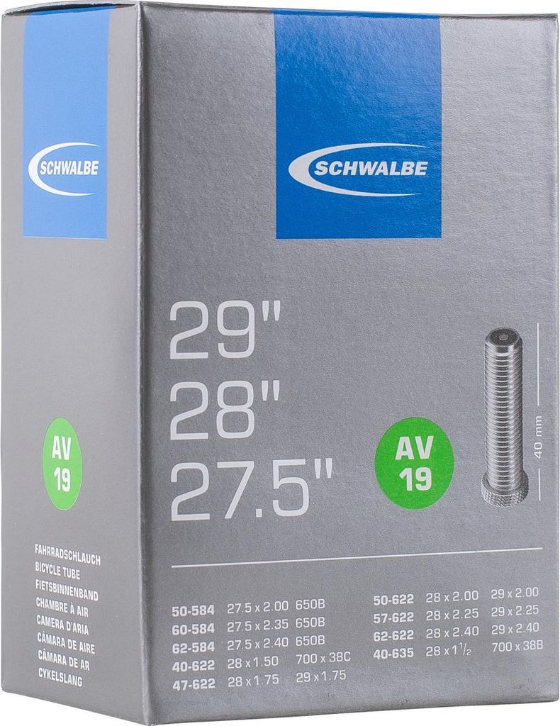 Schwalbe Chambre à air vélo 27,5 / 28 / 29 pouces - AV19, Image du produit 