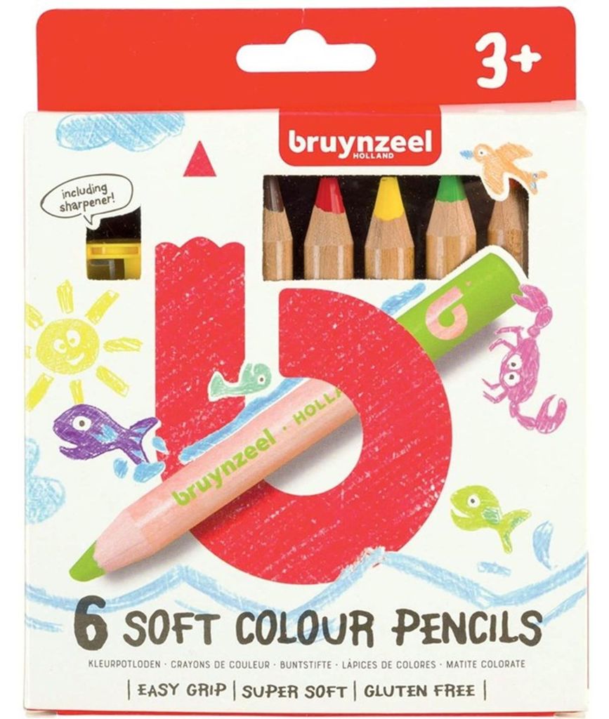 bruynzeel Kids Jumbo-Buntstift SOFT rund 6er Kartonetui