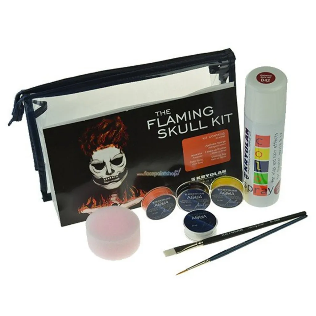 Kit Maquillage Crâne Enflammé Kryolan Haute Pigmentation Tenue Longue