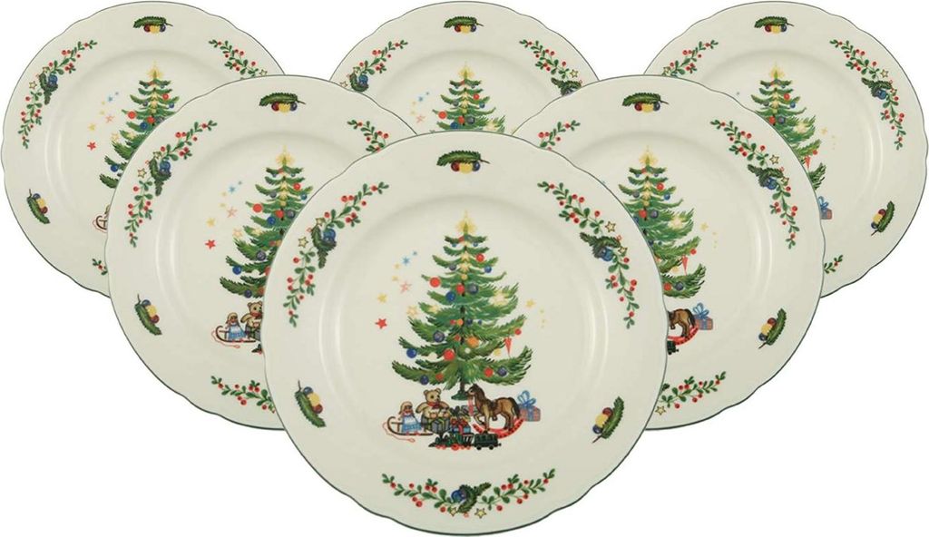 Seltmann Weiden Marieluise Weihnachten Brotteller ø 17,1 cm 6er Set