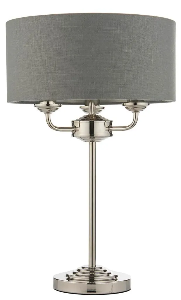 Lampe de chevet triple source pour lecture et ambiance tamisée - Nickel