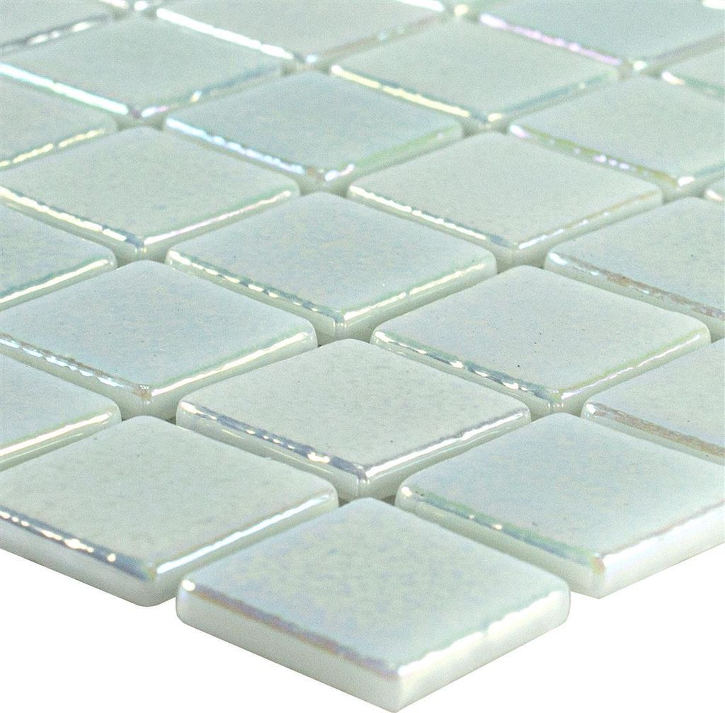 Glas Schwimmbad Pool Mosaik McNeal Weiß 25 Produktbild 