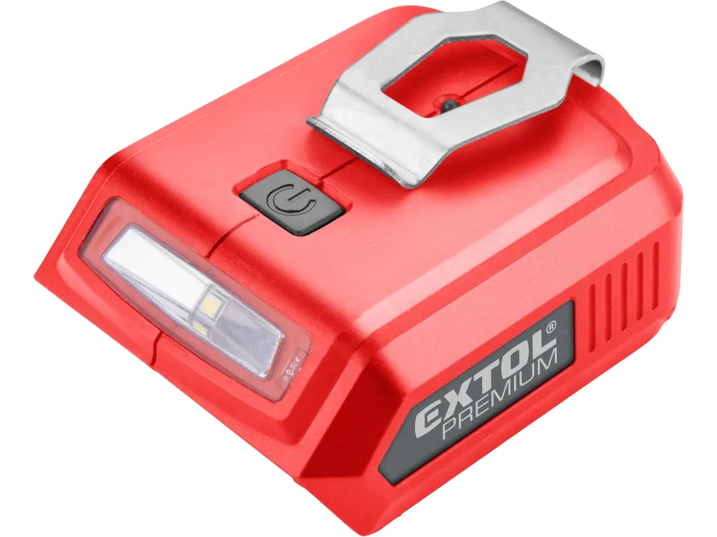 Adattatore USB SHARE20V Extol Premium con Luce: Energia per l'Outdoor