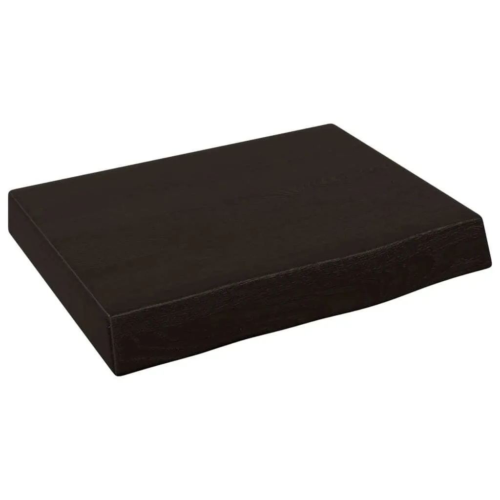 Piano Lavoro Rovere Massiccio 40x30cm Marrone Scuro vidaXL - DIY Top