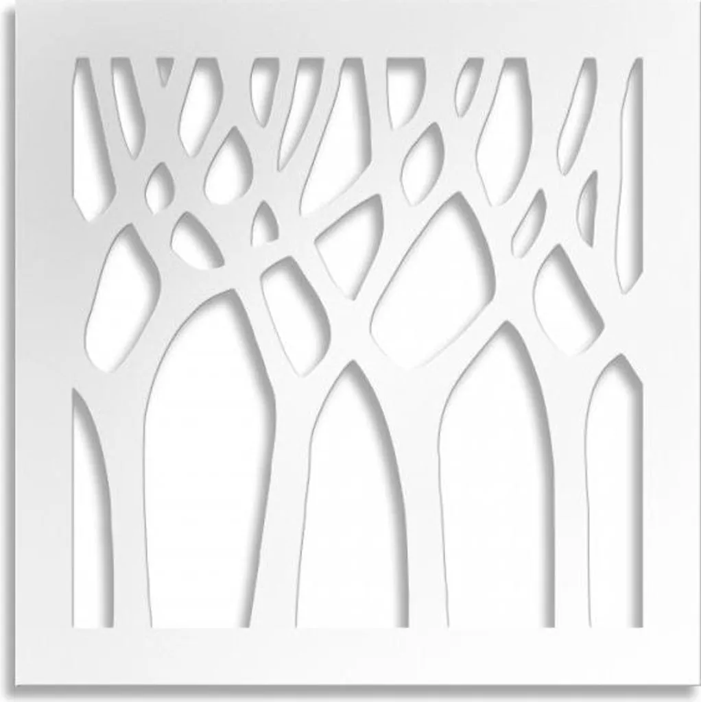 Pannello BOSCO Fai-da-Te PVC Bianco 98x98 | Decorazione e Parasole