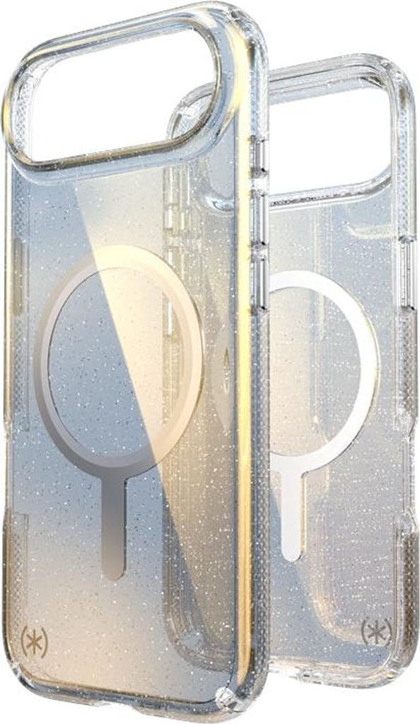 Speck Presidio Lux MagSafe - Tasche iPhone 17 Air (Hyper Mirror Glitter / Silber Metallic)
