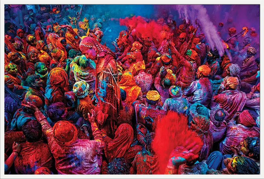 Affiche Shinsuke Festival of Colours cadre blanc vitre acrylique 61x91