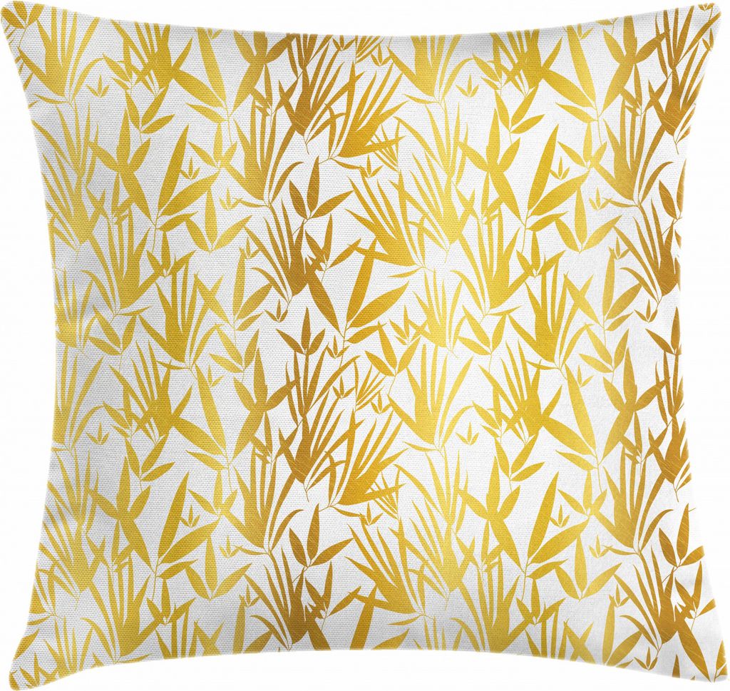 ABAKUHAUS Bambus Kissenbezug, Tropic Bambus-Blätter, Waschbar mit Reißverschluss Kissenhülle mit Farbfesten Klaren Farben Beidseitiger Druck, 60...