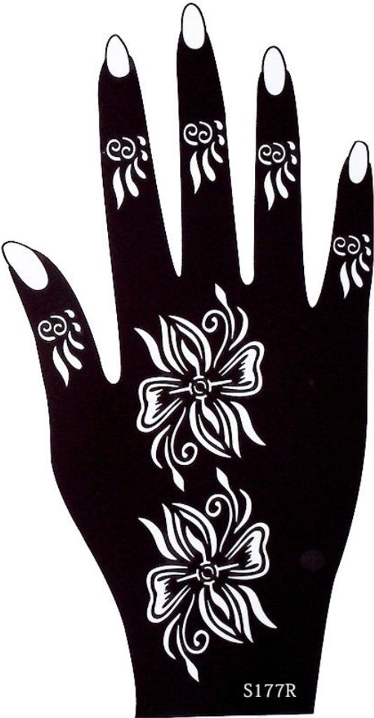 Henna Tattoo Schablone für die Rechte Hand