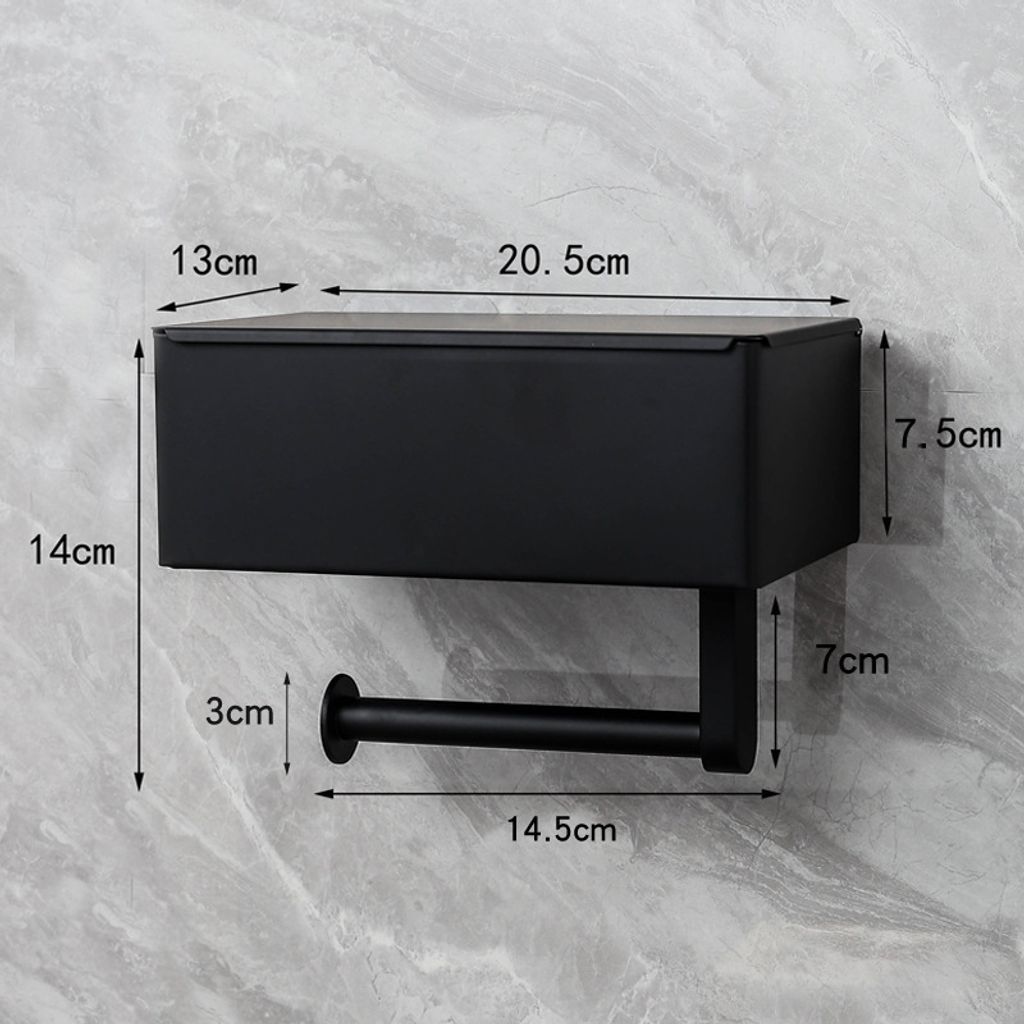 Toilettenpapierhalter Ohne Bohren - SUS304 Edelstahl Klopapierhalter mit Ablage - Toilettenpapierhalter Mit Feuchttücherbox - WC Papier Halterung ...