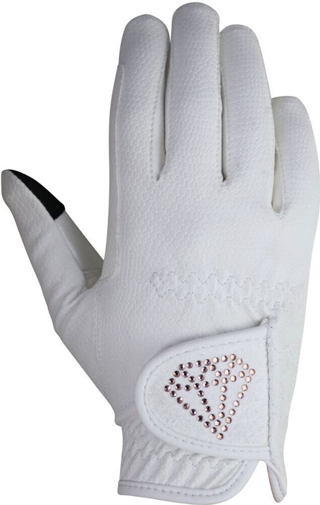 Hy - Kinder Reithandschuhe "Cadiz" - Kunststoff, PolyurethanBZ4302 (XL) (Weiß)