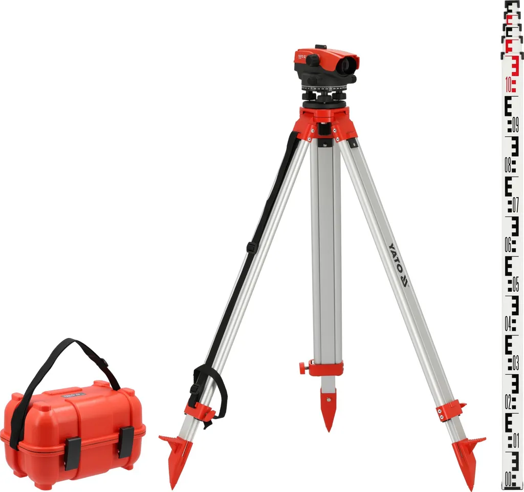 Niveau optique 32x professionnel avec portée 110m, trépied et mire GOL