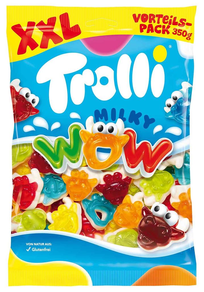 Trolli Milky Wow – gumové bonbóny s odtučněným mlékem v Obrázek produktu 