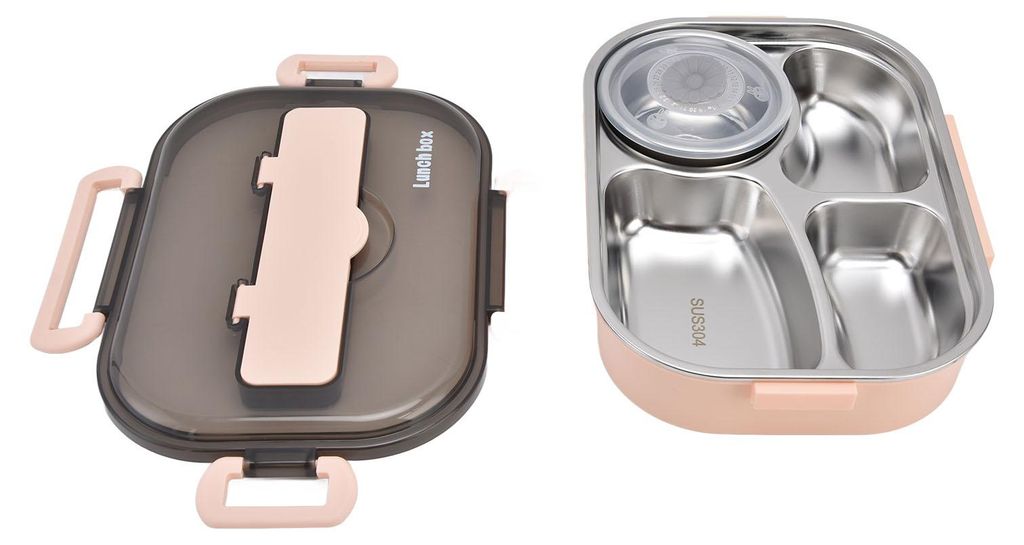 Boîte à lunch portable pour enfants en acier inoxydable Image du produit 