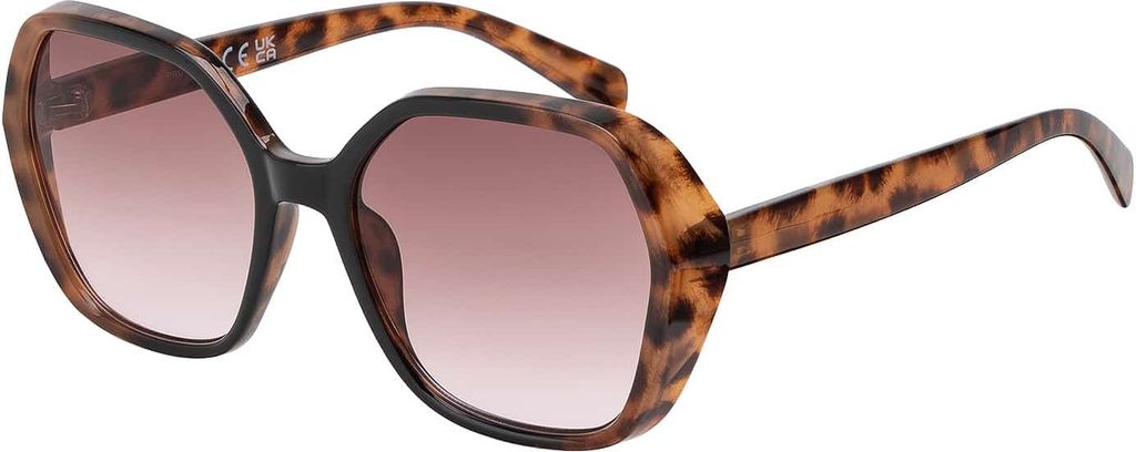 Damen Sonnenbrille Designer UVCE Protection Modern Urlaub Sommer Strand 30585 Hellbraun