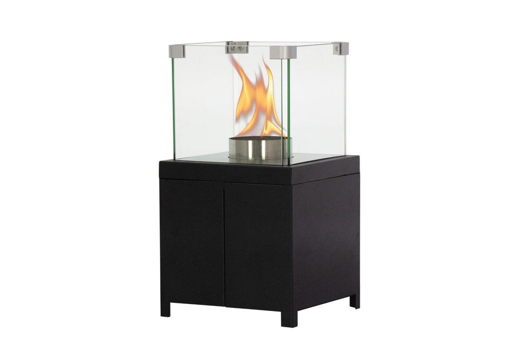 Green Flame Tischkamin Holzpellets - Quadratisch - 26 x 26 x 47 cm