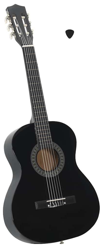 vidaXL Klasická gitara pre začiatočníkov a deti čierna 3/4 Obrázok produktu 