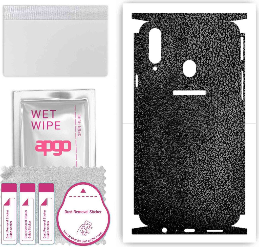 apgo Rückseite + Seiten Schutzfolie, Skin, kompatibel mit Samsung Galaxy A20s, Hinten Displayschutzfolie aus Vinylfolie, kratzfest, einfache Monta...