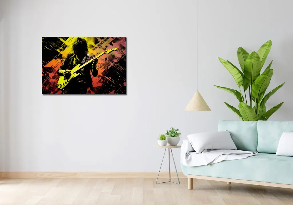 Poster Guitare Électrique Artistique 90x60 cm - Impression Haute Qualité