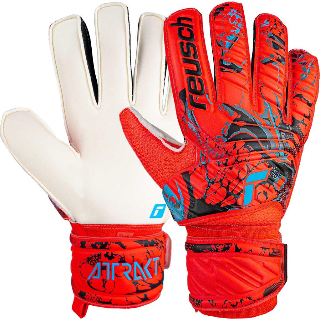 Reusch Torwarthandschuhe Attrakt Solid mit gutem Grip 3334 bright red/future blue 11