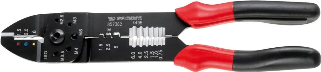 Facom Pince à Sertir Standard pour Cosses Pré-isolées - Haute Précision