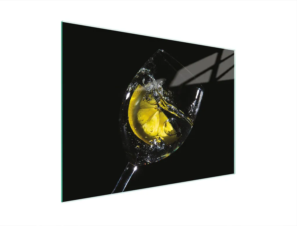 Tagliere in Vetro Multiglass 30x22 cm - Tema Vino Nero per Cucina