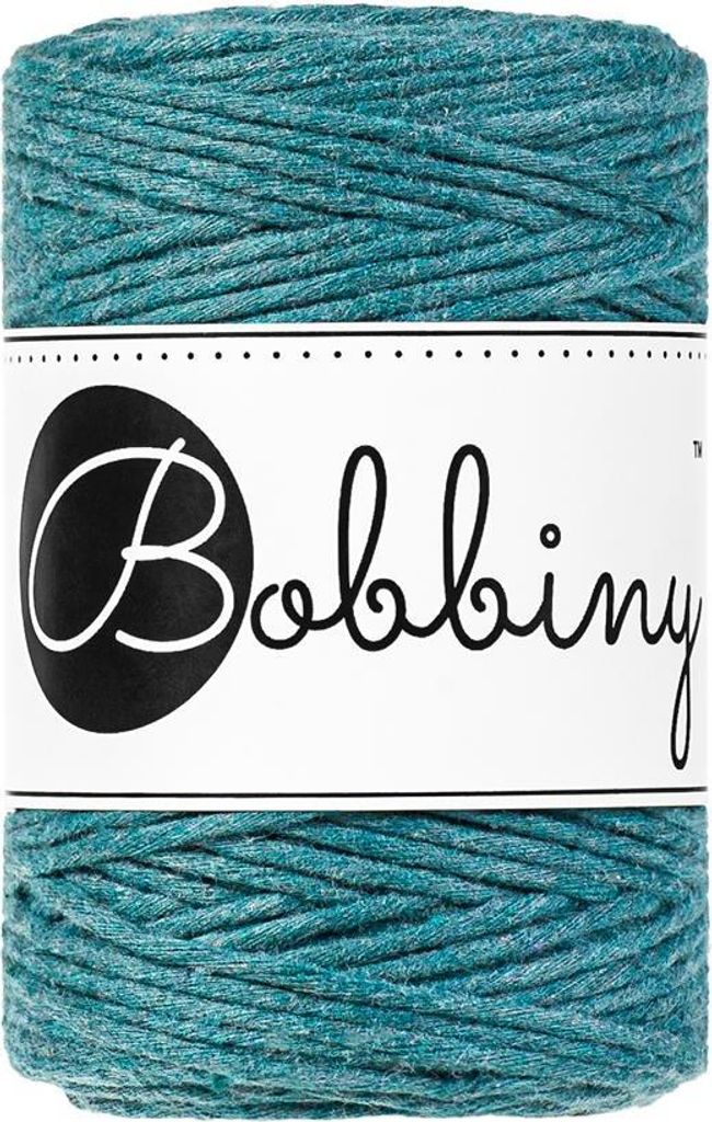 Bobbiny Macrame Cord 1,5 mm 100 m Peacock Blue Schnur