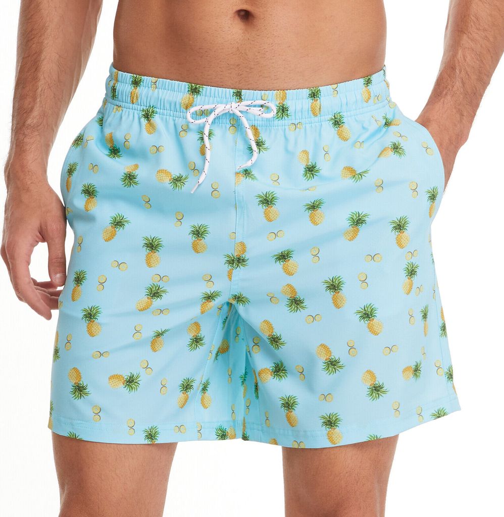 Badeshorts Herren Kordelzug Schwimmshort Kurze Hosen Jogging Training Badehose Grün S