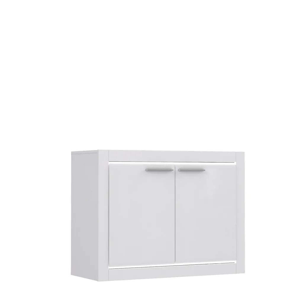 Commode blanche gain de place L-Light pour petit espace 103cm