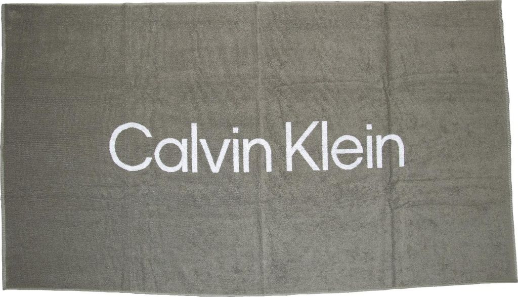 Strandtuch CK CALVIN KLEIN Schwimmbad Spa Frottee Baumwolle cm.180 x 100 (ca.) mit Logo Artikel KU0KU00104 TOWEL, UNICA - ONE SIZE, Cotone 100%
