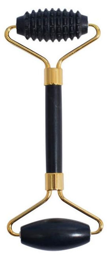 Venoc – schwarzer Jade-Roller für die Gesichtsmassage