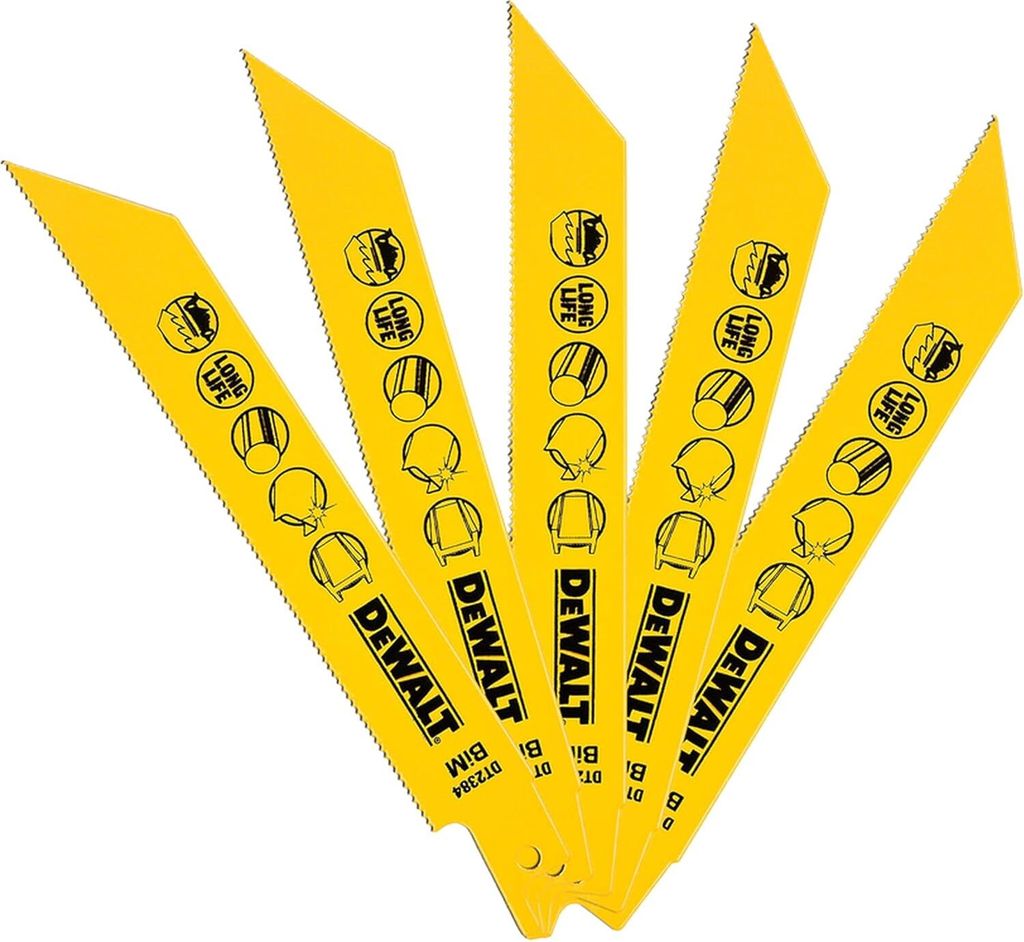 Dewalt DT2384-QZ gerades Sägeblatt BIM 152 mm Metall 5 Stück